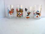 Disney # 4 glazen Donald Duck - Mickey Mouse - foto., Ophalen of Verzenden, Zo goed als nieuw, Frisdrankglas