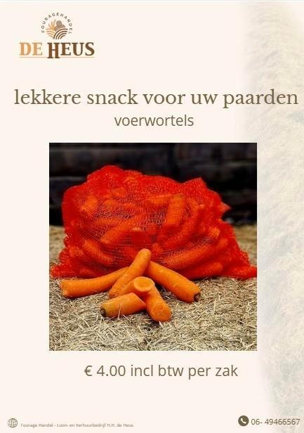 Voerwortels, lekkere snack voor u paard, Dieren en Toebehoren, Dierenvoeding, Vee, Ophalen of Verzenden