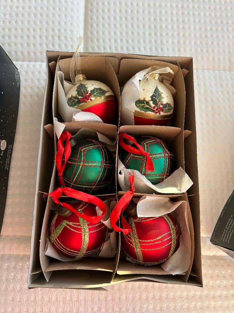 Glazen kerstboomhangers verschillende soorten, Diversen, Kerst, Ophalen, Zo goed als nieuw