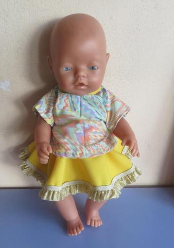 NEW poppenkleertjes poppenkleding Baby pop 40-43c roksetje57 beschikbaar voor biedingen