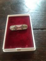 Antieke, Art Deco, broche,  messing/emaille, Ophalen of Verzenden