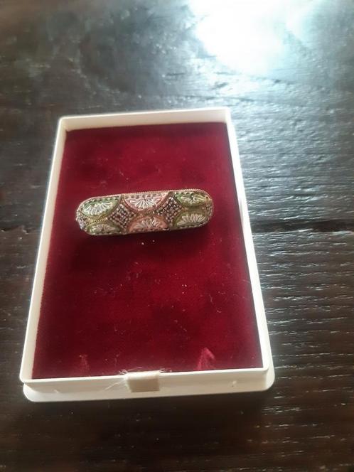 Antieke, Art Deco, broche,  messing/emaille, Antiek en Kunst, Antiek | Overige Antiek, Ophalen of Verzenden