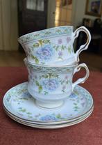 Twee kop en schotels Balmoral Castle Bone China, Ophalen of Verzenden, Gebruikt, Kop en/of schotel