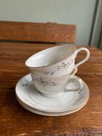 Diamond China koffiekopjes met schoteltjes paar, Ophalen of Verzenden, Porselein, Overige stijlen, Kop(pen) en/of Schotel(s)