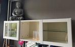 Ikea kastje met glazen deurtjes in wit, Huis en Inrichting, Kasten | Overige, Ophalen, Zo goed als nieuw