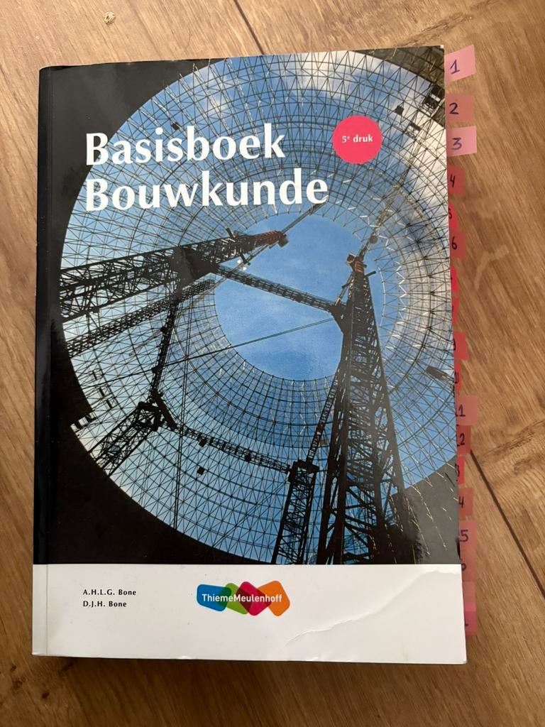 Basisboek bouwkunde 5e druk, Boeken, Ophalen of Verzenden, Beta, Zo goed als nieuw, HBO