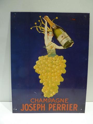 Reclamebord PERRIER Champagne PERRIER Wijn no emaille beschikbaar voor biedingen