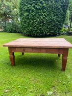 Teak salontafel met lades, Huis en Inrichting, Tafels | Eettafels, Gebruikt, 100 tot 150 cm, Teakhout, Ophalen of Verzenden