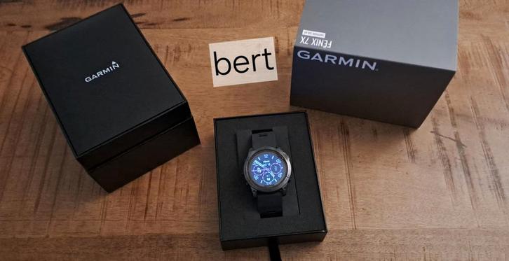 Garmin Fenix 7X Sapphire Solar Titanium, Sieraden, Tassen en Uiterlijk, Sporthorloges, Zo goed als nieuw, Android, Zwart, Ophalen of Verzenden