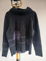 Blue Willi's antraciet trui met lila accenten - XL, Blue Willi, Overige kleuren, Maat 46/48 (XL) of groter, Ophalen of Verzenden