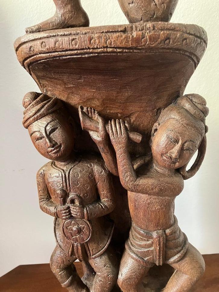 Groot antiek houten beeld Zuidoost-Azië, Antiek en Kunst, Kunst | Beelden en Houtsnijwerken, Ophalen of Verzenden