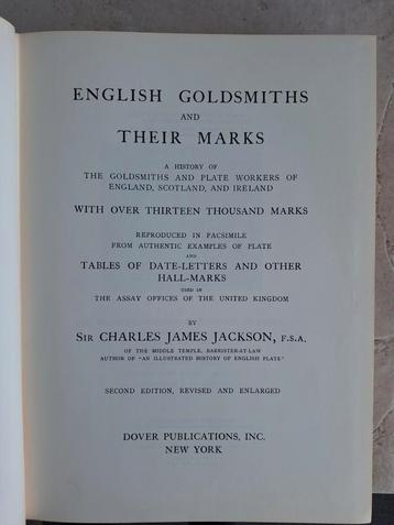 English Goldsmiths and Their Marks - Jackson beschikbaar voor biedingen