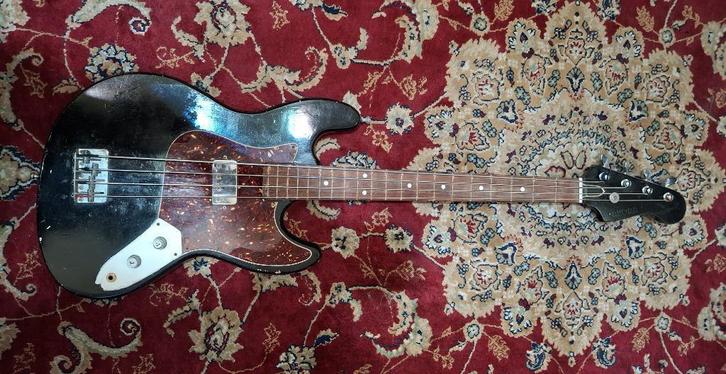 Fretless Basgitaar Avora (made in Japan), Muziek en Instrumenten, Snaarinstrumenten | Gitaren | Bas, Gebruikt, Elektrisch, Fretloos