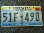 Kentekenplaat licenseplate Nevada relief 2 USA, Verzenden, Gebruikt, Auto's