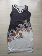 Stretchy jurk mouwloos zwart oranje 2XL, Kleding | Dames, Jurken, Nieuw, Knielengte, Maat 46/48 (XL) of groter, Zwart