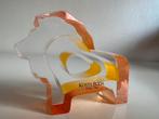 Kosta Boda Art Glass Bertil Vallien Lion Oranje Geel Nieuwst, Antiek en Kunst, Kunst | Designobjecten, Ophalen of Verzenden