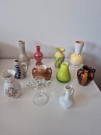 12 Mini Vaasjes - Decoratief en Uniek, Ophalen of Verzenden, Overige kleuren, Glas, Minder dan 50 cm