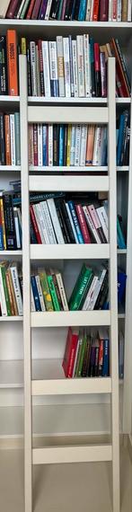 Boekenkastladder Wit Hout 192x40 cm, Huis en Inrichting, Kasten | Boekenkasten, Ophalen, Met plank(en), Minder dan 50 cm, Zo goed als nieuw
