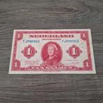 Heel mooi biljet 1 gulden 1943, muntbiljet Wilhelmina, Postzegels en Munten, Bankbiljetten | Nederland, Ophalen of Verzenden