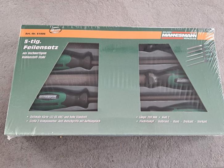 Mannesmann proff vijlenset 5-delig hoogwaardig koolstofstaal, Doe-het-zelf en Verbouw, Gereedschap | Handgereedschap, Nieuw, Ophalen of Verzenden