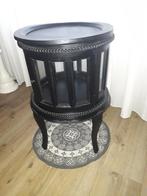 Mooi zwart rond thee kastje.Met afneembaar dienblad., Huis en Inrichting, Kasten | Overige, Ophalen, Zo goed als nieuw