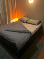 IKEA Brimnes bedframe 160x200, Huis en Inrichting, Slaapkamer | Bedden, Ophalen, Gebruikt, Zwart, Tweepersoons