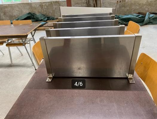 6x2 Plankdragers Granhult (Ikea) met Planken 5 x RVS, 1 xwit, Ophalen, Gebruikt