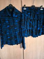Nikkie x Kate Moss blouse + rokje maat S blauw, Kleding | Dames, Ophalen of Verzenden, Zo goed als nieuw, Maat 36 (S), Blauw