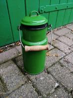Groene emaille melkkan, Antiek en Kunst, Ophalen of Verzenden