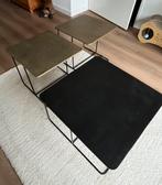 Salontafel-set en bijzettafel., Ophalen, Minder dan 50 cm, 50 tot 100 cm, Vierkant