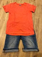 Set jongen korte broek + shirt maat 116 en 122/128, Kinderen en Baby's, Kinderkleding | Maat 116, Zo goed als nieuw, Setje, Jongen