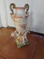 Portugese puntgave urn vaas pot met bladgoud., Ophalen of Verzenden