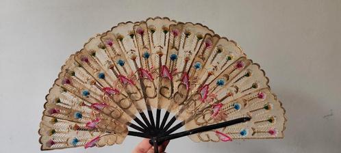 Vintage perkamentleren Indonesische wajang waaier, 19x35 cm, Antiek en Kunst, Kunst | Niet-Westerse kunst, Ophalen of Verzenden