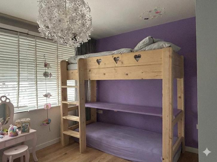 Hoogslaper (hout), Kinderen en Baby's, Kinderkamer | Stapelbedden en Hoogslapers, Gebruikt, Hoogslaper, Ophalen