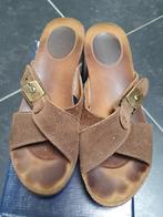 Slipper Scholl mt 41 bruin leer, Slippers, Scholl, Bruin, Ophalen of Verzenden
