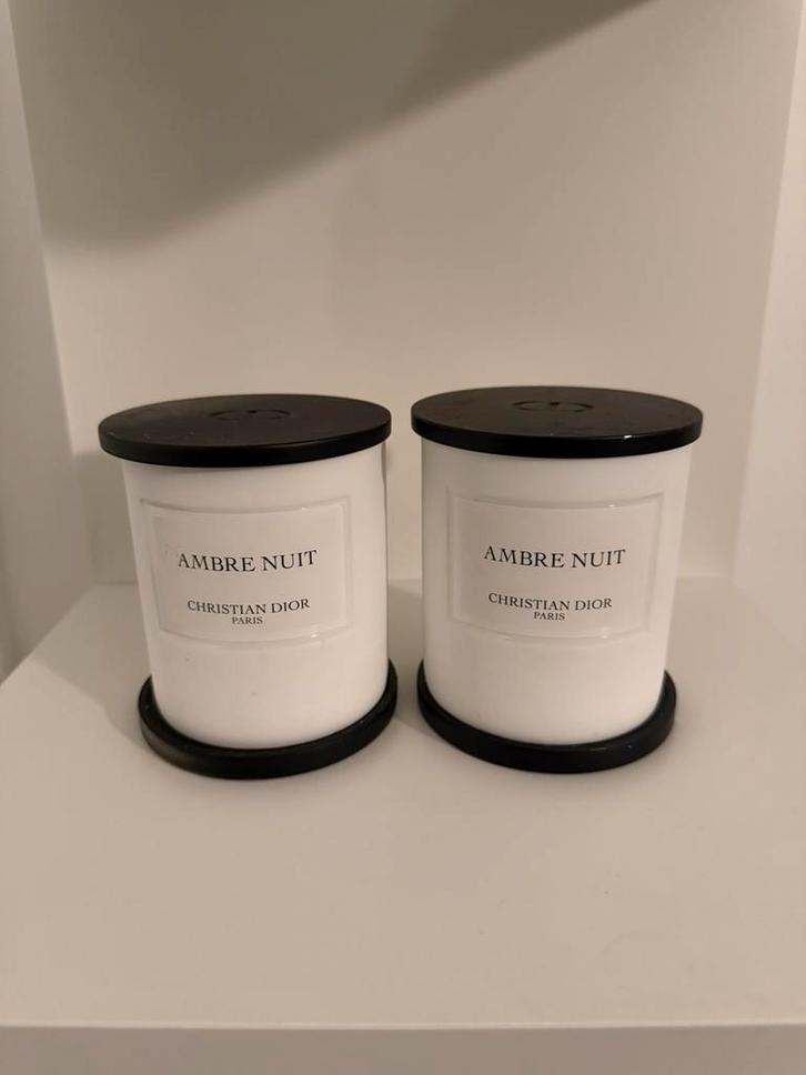 Dior Amber Noir Candle, Huis en Inrichting, Woonaccessoires | Kandelaars en Kaarsen, Zo goed als nieuw, Minder dan 25 cm, Overige materialen