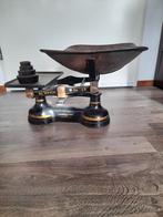 Antieke Engelse Weegschaal met Gewichten, Antiek en Kunst, Ophalen of Verzenden