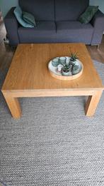 Mooie massief eiken salontafel 100x100 cm, Huis en Inrichting, Tafels | Salontafels, Ophalen, Gebruikt, Minder dan 50 cm, 100 tot 150 cm