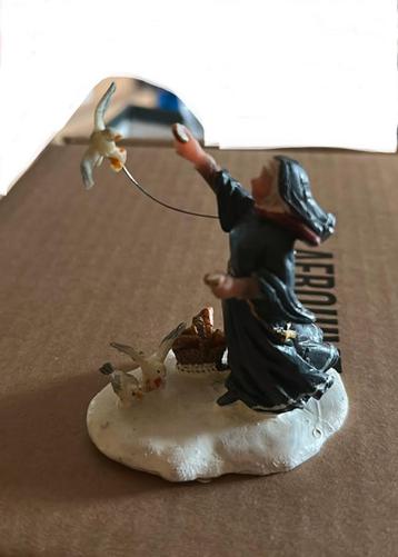 Lemax Daily Bread Nun Feeding Birds Non Retired! Zeldzaam! beschikbaar voor biedingen