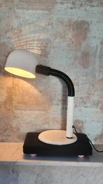Vintage Witte Lamp met Buigzame Hals, Huis en Inrichting, Gebruikt, 50 tot 75 cm, Ophalen of Verzenden, Metaal