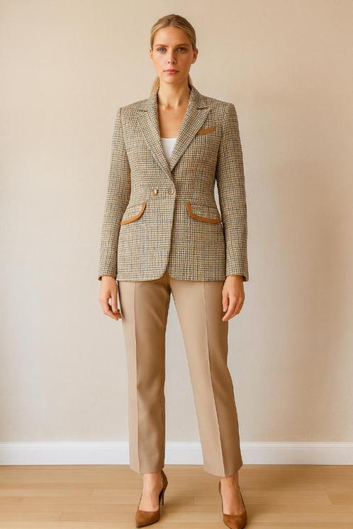 Rich & Royal Blazer in ruitpatroon – maat 34, Kleding | Dames, Jasjes, Kostuums en Pakken, Zo goed als nieuw, Jasje, Maat 34 (XS) of kleiner