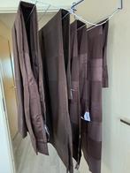 Gordijnen – set van 4, merk Karwei (chocoladebruin), 100 tot 150 cm, Bruin, Ophalen of Verzenden, Zo goed als nieuw