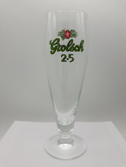 Grolsch Bierglas 2.5 op voet, Verzamelen, Biermerken, Nieuw, Glas of Glazen, Grolsch, Verzenden