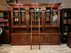 Bibliotheekkast boekenkast met ladder Jan frantzen, Glas, 25 tot 50 cm, 200 cm of meer, Ophalen of Verzenden