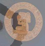 Maya afbeeldig Mexico, Minder dan 50 cm, Ophalen of Verzenden, Zo goed als nieuw, Schilderij
