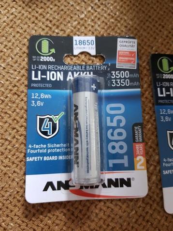 Ansmann 18650  li-on akku 3500mah rechargeable  beschikbaar voor biedingen