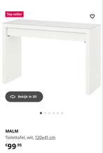 IKEA MALM kaptafel + gratis organizers, Huis en Inrichting, Tafels | Kaptafels, Ophalen, 100 tot 150 cm, Zo goed als nieuw, Minder dan 100 cm