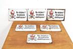 Emaille waarschuwingsborden doodskop Pools mancave, Ophalen of Verzenden, Gebruikt