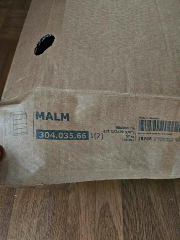 Ikea Malm 80 x 100 cm zwart - afbeelding 2