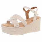 Dames wedge sandalen met sleehakken beige 36 37 38 39 40 41, Ophalen of Verzenden, Nieuw, Beige, Sandalen of Muiltjes